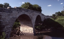 Charles Herman photographed this view of the Clements Bridge in Chase County. At one time, there were literally hundreds of stone arched bridges in Wabaunsee County.
